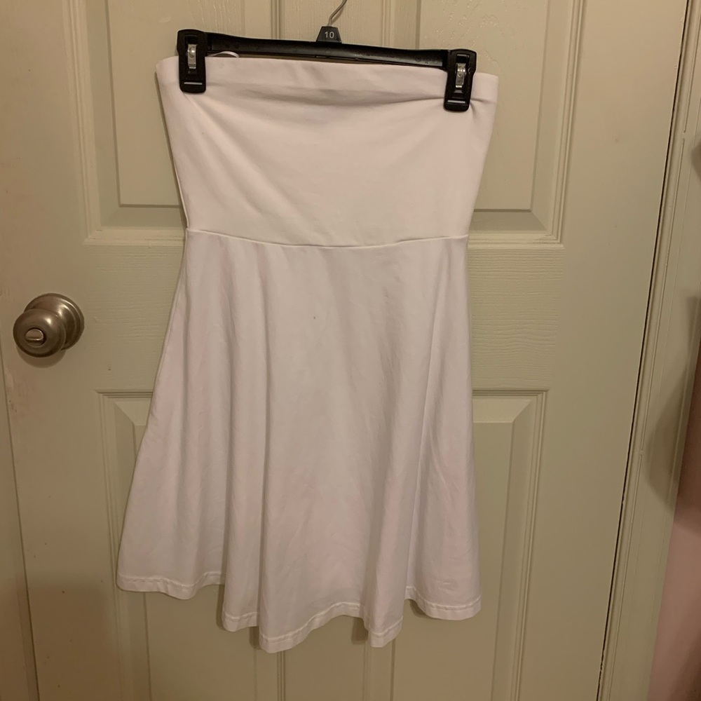 Express white strapless dress